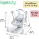 Ingenuity ConvertMe Swing-2-Seat - Raylan - Battery-Saving Portable Swing (12189)