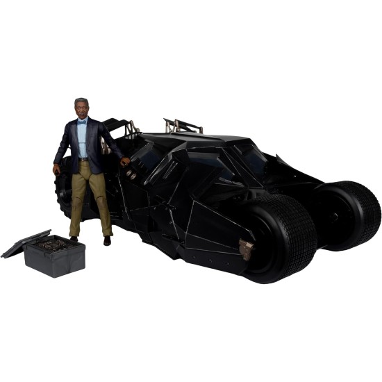 DC Multiverse Lucius Fox & Tumbler (The Dark Knight) Gold Label Vehicle McFarlane Toys