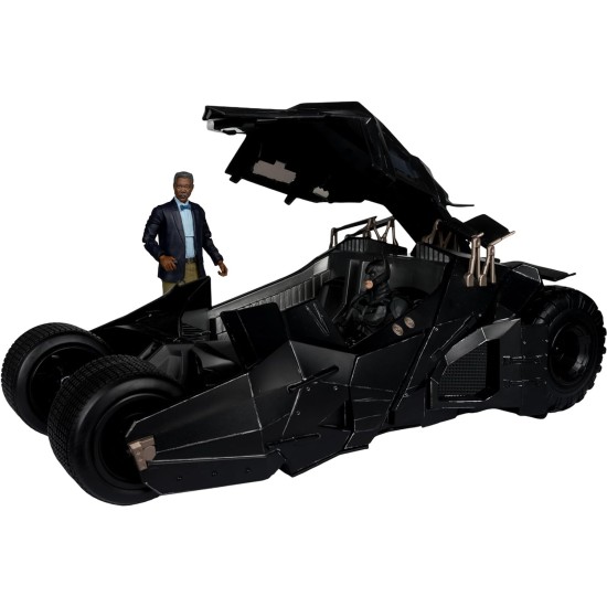 DC Multiverse Lucius Fox & Tumbler (The Dark Knight) Gold Label Vehicle McFarlane Toys