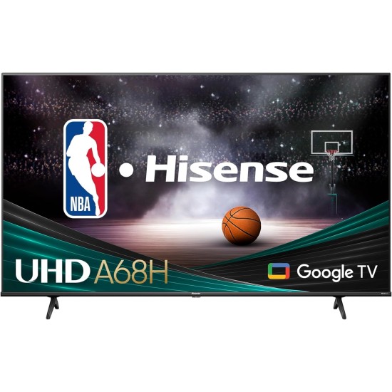 Hisense 55A68H - 55 inch Smart Ultra HD 4K Dolby Vision HDR10 Google TV with Bluetooth, Voice Remote (Canada Model)