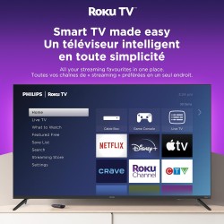 Philips Roku TV 55" 4K Ultra HD (2160p) HDR10 5600 Series Borderless Smart TV (55PUL5623/F6), Alexa Compatible