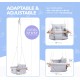 CaTeam - Canvas Baby Swing, Wooden Hanging Swing Seat Chair with Safety Belt, Durable Baby Swing Chair, Outdoor and Indoor Swing for Kids, Gray Blue