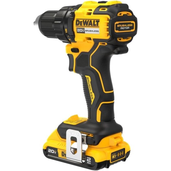 DEWALT 20V MAX Brushless 1/2 in. Cordless Compact Drill Driver Kit, Ratcheting Chuck, LED (DCD793D1)