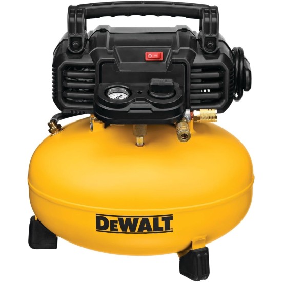 DEWALT DWFP1KIT 18 Gauge Brad Nailer and 6 Gallon Oil-Free Pancake Air Compressor Combo Kit