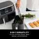 Ninja Foodi 6-in-1 8-qt. (7.6L) 2-Basket Air Fryer DualZone Technology, Match Cook & Smart Finish to Roast, Broil, Dehydrate & More for Quick, Easy Meals, Slate Grey (DZ201C) Canadian Version