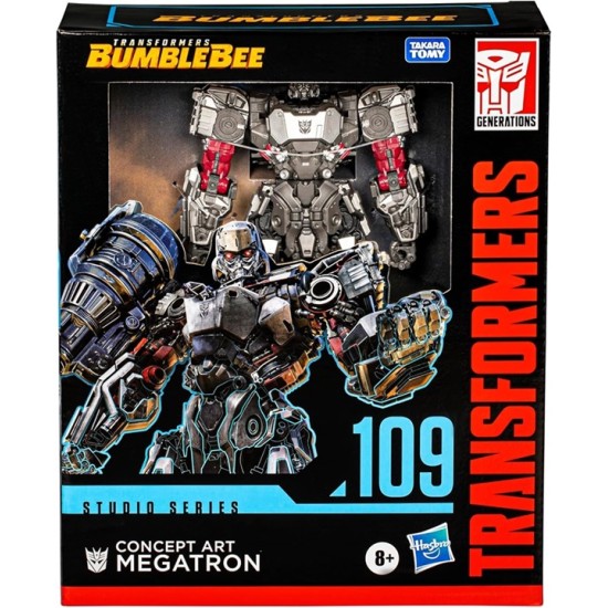 Transformers Toys Studio Series Leader Transformers: Bumblebee 109 Concept Art Megatron, 8.5-inch Converting Action Figure, 8+