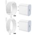 iPhone Charger Set - Apple MFi Certified: Includes 2 USB-C Wall Chargers and 2 Long USB-C to Lightning Cables (6FT & 10FT) for iPhone