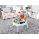 Fisher-Price 2-in-1 Baby Activity Center and Toddler Activity Table Racing Ramp with Lights and Music, Spin ‘n Play Safari