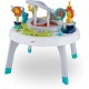 Fisher-Price 2-in-1 Baby Activity Center and Toddler Activity Table Racing Ramp with Lights and Music, Spin ‘n Play Safari