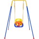 FUNLIO 3-in-1 Swing Set for Toddler with 4 Sandbags, Heavy-Duty Kid Swing Set with Safety Harness, for Backyard, Indoor/Outdoor Play, Folding Metal Stand & Clear Instruction, Easy to Assemble & Store