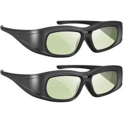 Elikliv Active Shutter 3D Glasses 2 Pack, Rechargeable Bluetooth 3D Glasses Compatible with Epson 3D Projector, TDG-BT500A TDG-BT400A TY-ER3D5MA