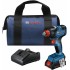 Bosch GDX18V-1800B12 18V EC Brushless 1/4 In. and 1/2 In. Two-in-One Bit/Socket Impact Driver Kit with 2.0 Ah SlimPack Battery