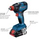 Bosch GDX18V-1800B12 18V EC Brushless 1/4 In. and 1/2 In. Two-in-One Bit/Socket Impact Driver Kit with 2.0 Ah SlimPack Battery