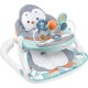 Fisher-Price Portable Baby Chair Sit-Me-Up Floor Seat with Snack Tray and Removable Toy Bar, Penguin Island (GKH31)