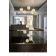 Modern LED Chandelier Pendant Glass Ball, Dimmable for Staircase Living Room - Gypsophila Stair Chandelier