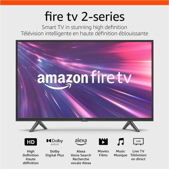 Amazon Fire TV 32" 2-Series HD smart TV, stream live TV without cable