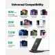  INIU Wireless Charger, 15W Fast Qi-Certified Charging Stand, Sleep-Friendly Adaptive Light, Compatible with iPhone 15/14/13/12/11 Pro Max Plus, Samsung Galaxy S23/S22 Ultra/S21/S20, Google, and More