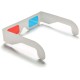 3D Paper Glasses, Red and Cyan Anaglyph, White Cardboard Frame, 50 Pairs