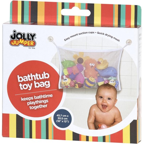 Jolly Jumper Bath Tub Toy Bag, White