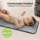 Portable Diaper Changing Pad - Waterproof Foldable Baby Changing Mat - Travel Diaper Change Mat - Lightweight Changing Pads for Baby - Baby Changer - Machine Washable - Small Changing Pad (Black Geo)