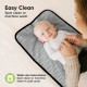 Portable Diaper Changing Pad - Waterproof Foldable Baby Changing Mat - Travel Diaper Change Mat - Lightweight Changing Pads for Baby - Baby Changer - Machine Washable - Small Changing Pad (Black Geo)