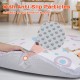 Lupantte 7 in 1 Baby Play Gym Mat with 2 Replaceable Washable Mat Covers Baby Activity Play Mat with 6 Toys, Visual, Hearing, Touch, Cognitive Development for Infant and Toddler, Thicker Non Slip