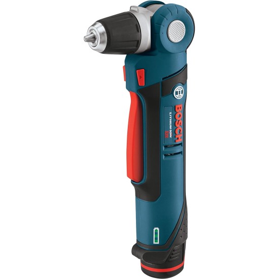 BOSCH PS11-102 12V Max 3/8 In. Right Angle Drill/Driver Kit with 2.0Ah Lithium Ion Battery , Blue