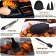 Air Fryer Accessories,9-Pcs Set for Ninja DZ201, DZ201C, DZ401, Reusable Silicone Air Fryer Liners & Gloves, Air Fryer Rack, Paper Lining, Food Tong, Oil Brush, Suitable for Oven, Microwave