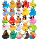 25 Pack Rubber Duck Pack Bath Toy Assortment Bulk Floater Duck for Kids Birthday Gifts Baby Showers Classroom Prizes Party Favors Rubber Duckies for Jeep Summer Beach Pool Toys (A-25 Pack)