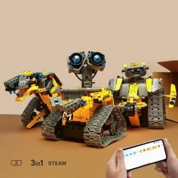 3-in-1 RC Wall-E Robot Building Kit - 2.4GHz Space Droid Brick Model Toy