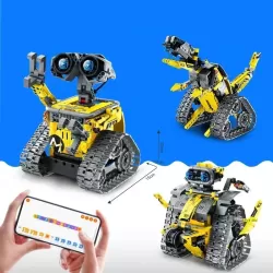 3-in-1 RC Wall-E Robot Building Kit - 2.4GHz Space Droid Brick Model Toy