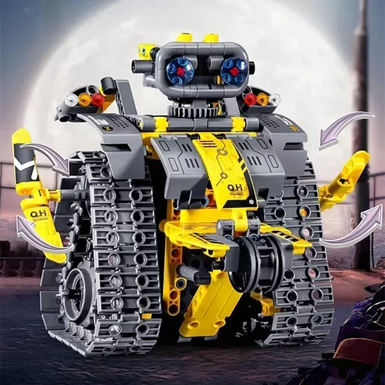 3-in-1 RC Wall-E Robot Building Kit - 2.4GHz Space Droid Brick Model Toy