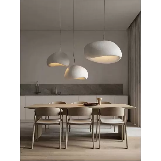 Nordic Minimalist Wabi Sabi E27 LED Chandelier - Pendant Light for Dining Room, Bar, Bedroom, and Loft