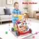 CUTE STONE Sit-to-Stand Learning Walker, 2 in 1 Baby Walker, Kids Early Educational Activity Center, Multifunctional Removable Play Panel, Baby Music Learning Toy Gift for Infant Boys Girls