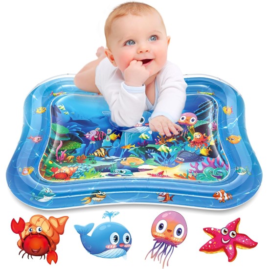 Infinno Inflatable Tummy Time Mat Premium Baby Water Play Mat for Infants and Toddlers Baby Toys for 3 to 24 Months, Strengthen Your Baby's Muscles, Portable